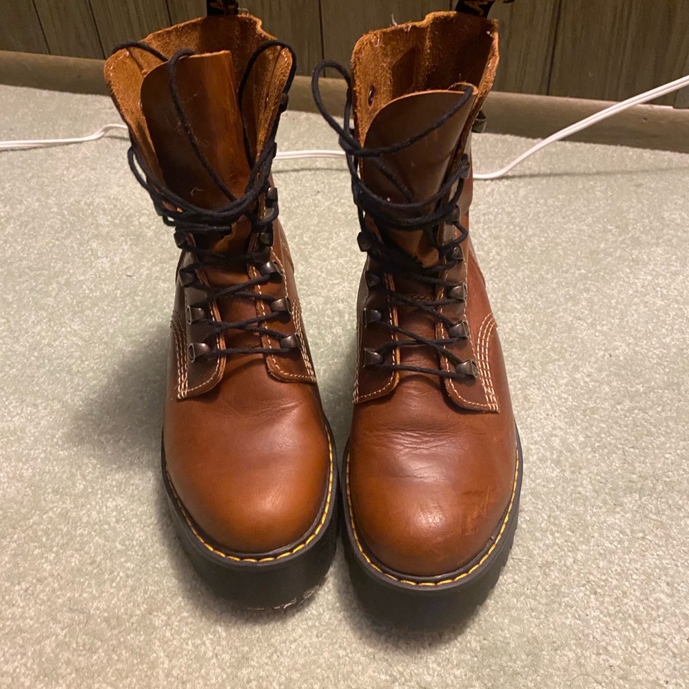 LEONA WOMEN'S FARRIER LEATHER HEELED BOOTS